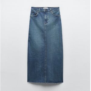 ZARA Denim Maxi Skirt - Size L